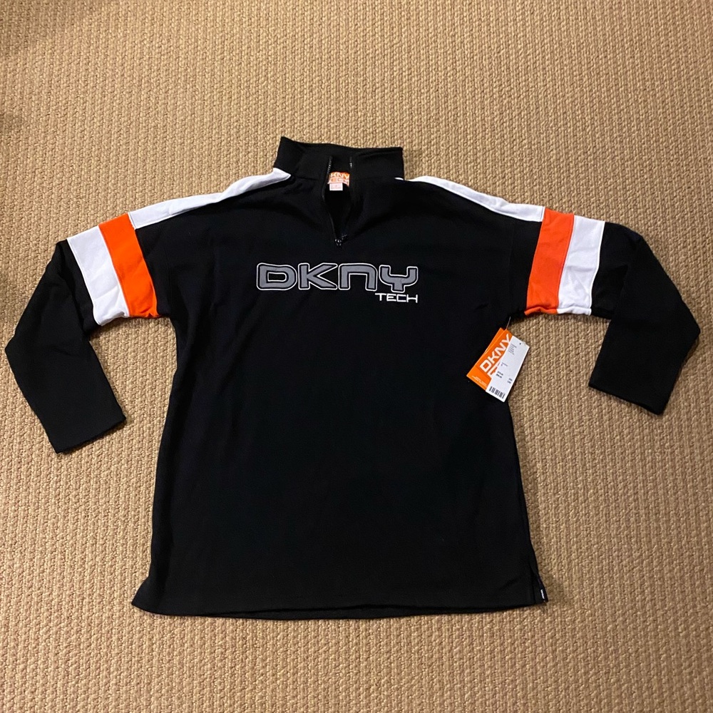 DKNY Tech oversized zip up sweatshirt